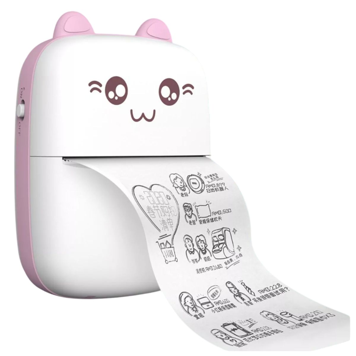 GENERICO - Mini Impresora Térmica Bluetooth Recargable