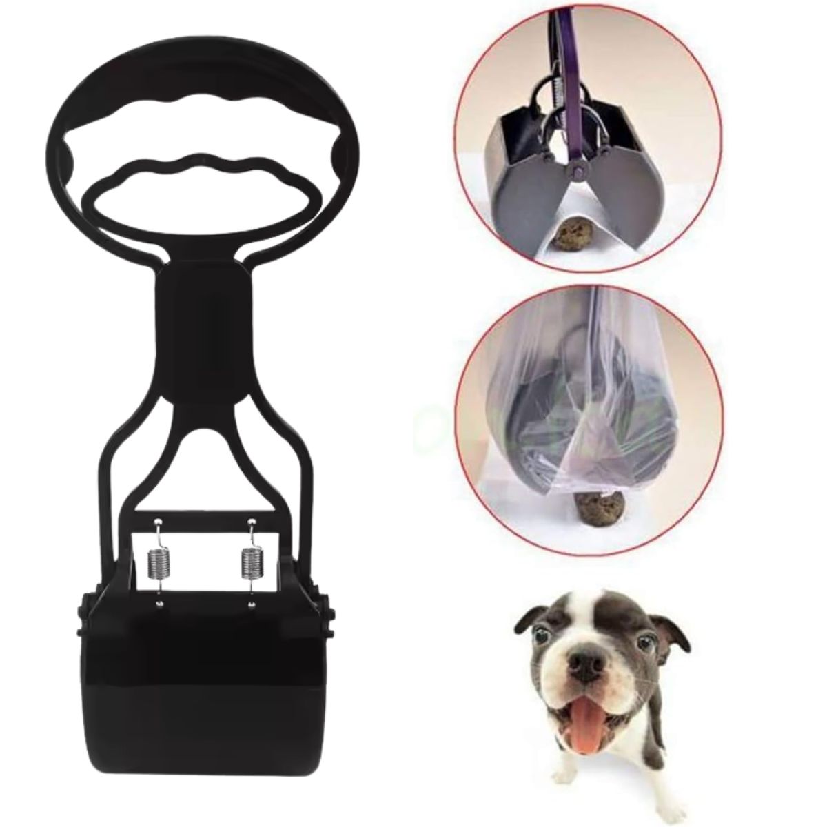 GENERICO - Recogedor Popo Perros + Correa + Porta Bolsa + 5 Rollos