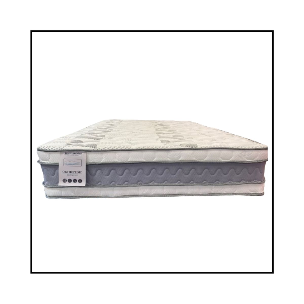 GENERICO - Colchón Queen Firmeza Media Resortado 160x190 + protector + almohadas