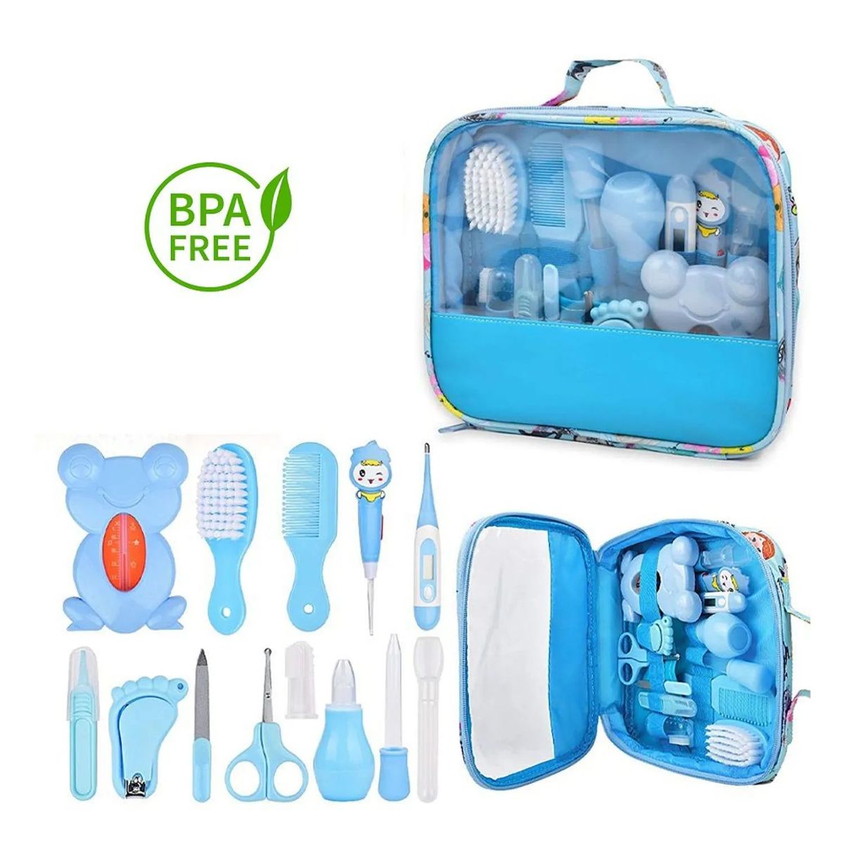 GENERICO - Kit de aseo para bebé Recién Nacido Completo Nuevo Azul