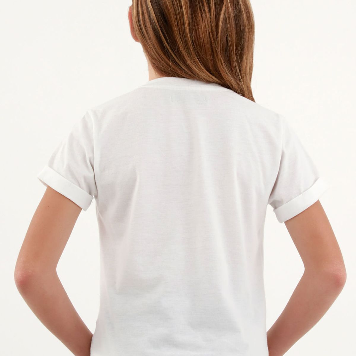 TENNIS - Camiseta básica blanca estampada para niña