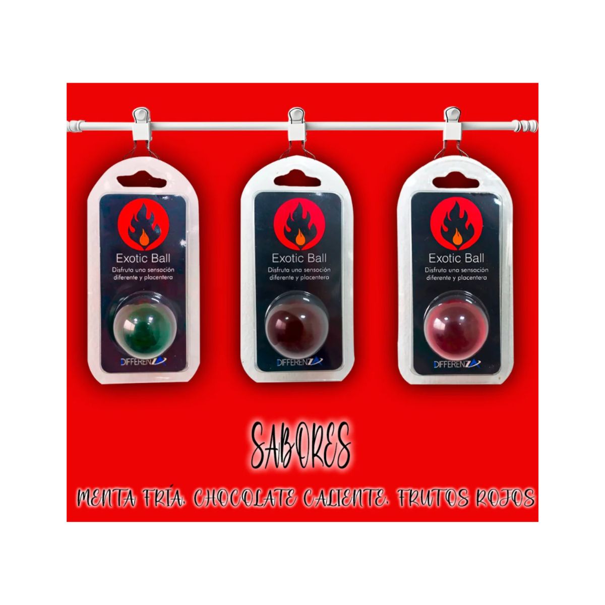 GENERICO - Lubricante Intimo Perla o Esfera Exotic Ball Frutos Rojos Neutro