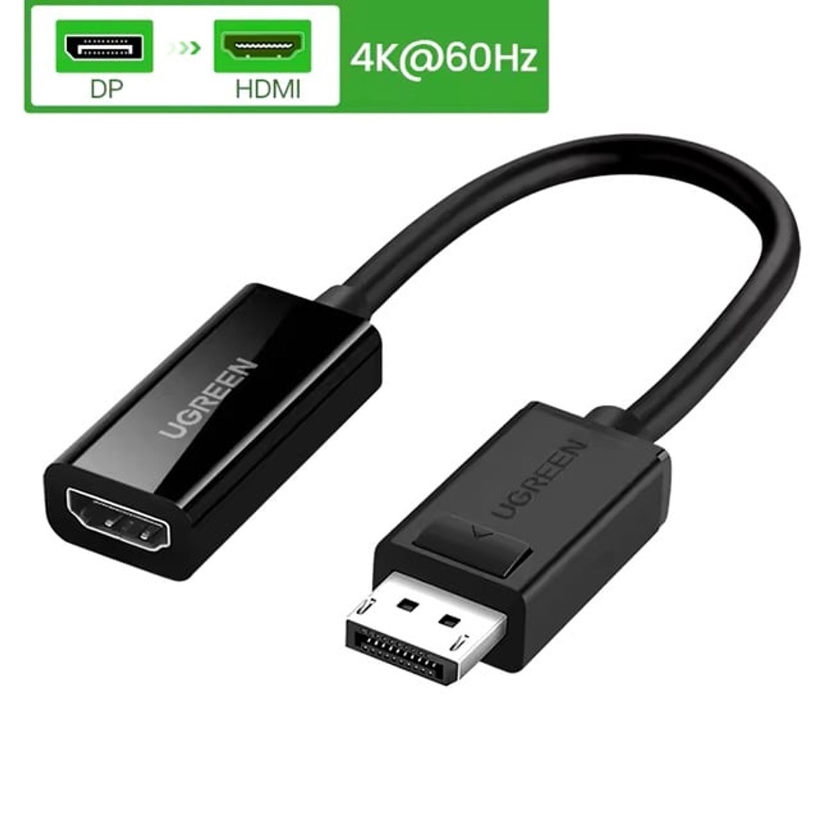 UGREEN - Cable Adaptador Displayport Dp Macho A Hdmi 4k Hembra Ugreen