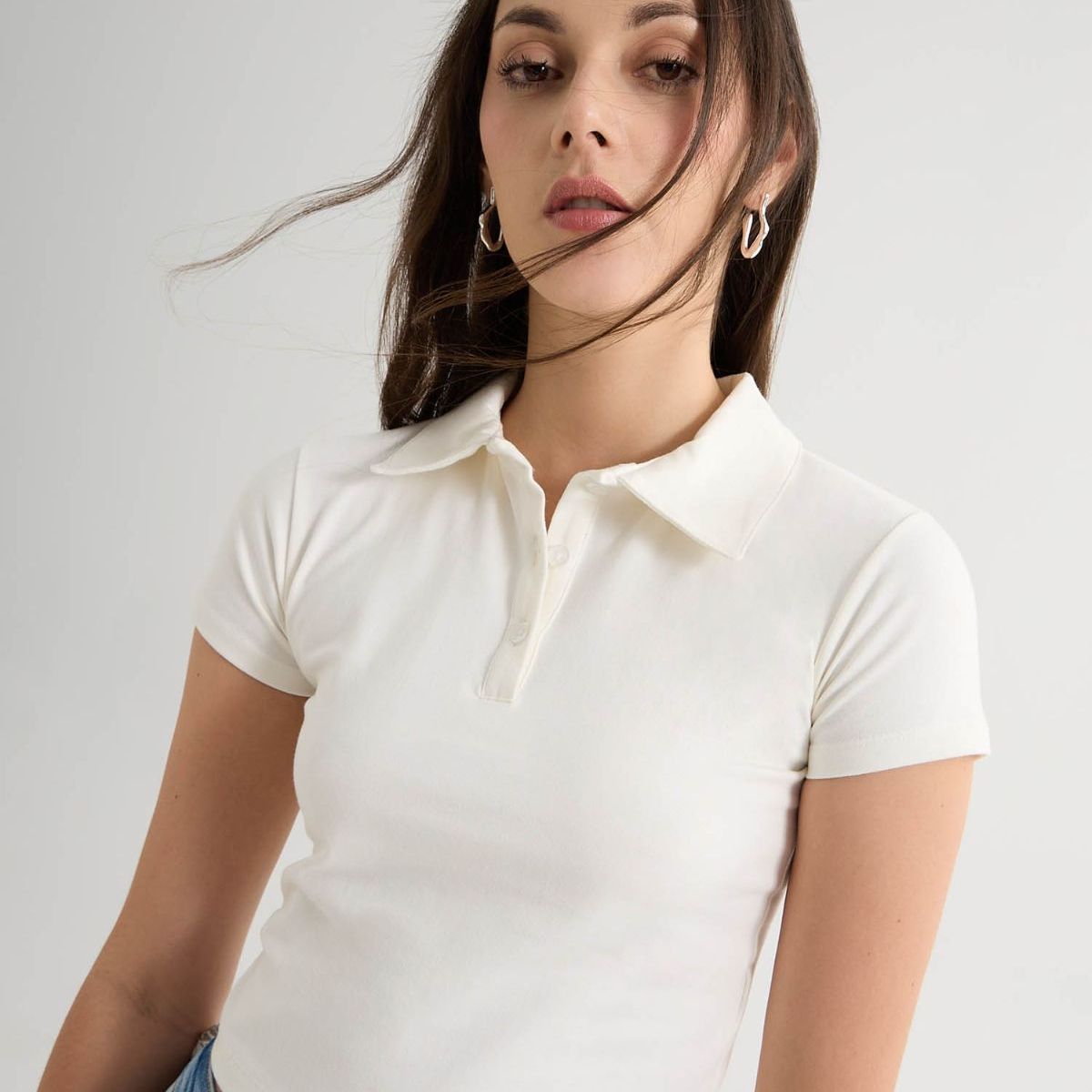 SEVEN SEVEN - Polo Para Mujer Manga Corta Color Crudo Marca Seven Seven #28110008