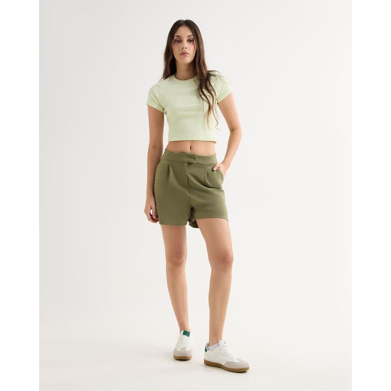 SEVEN SEVEN - Camiseta Para Mujer Manga Corta Cuello Redondo Color Verde Claro Marca Seven Seven #28096180
