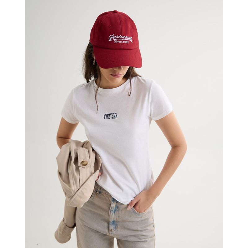SEVEN SEVEN - Camiseta Para Mujer Manga Corta Cuello Redondo Color Crudo Marca Seven Seven #28096225