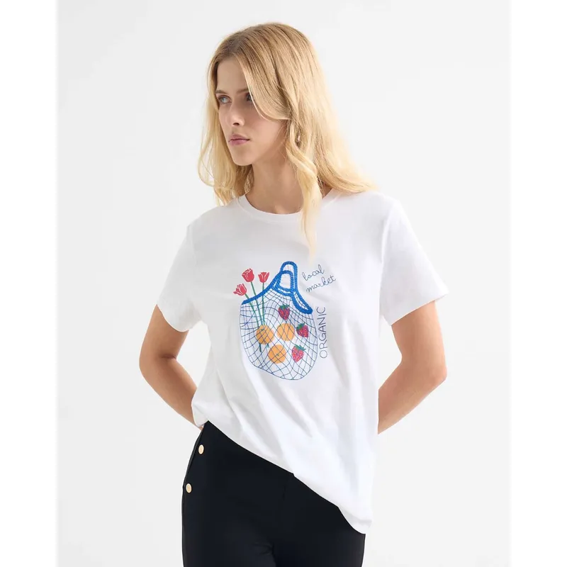 SEVEN SEVEN - Camiseta De Mujer  Color Crudo Marca Seven Seven #28096206