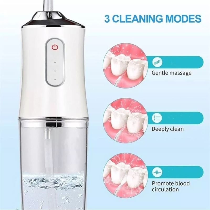 GENERICO - Irrigador Oral Recargable 3 Modos - BLANCO
