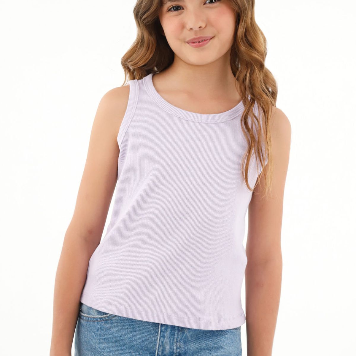 TENNIS - Camiseta manga sisa morada para niña