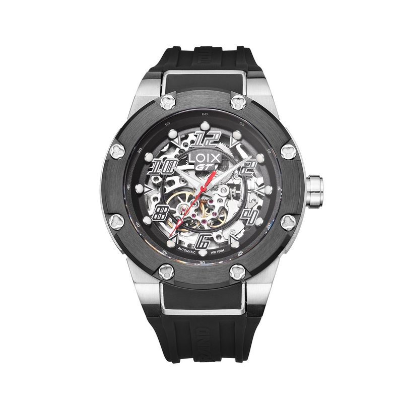 LOIX - Reloj hombre GT501-4 negro con plateado tablero plateado