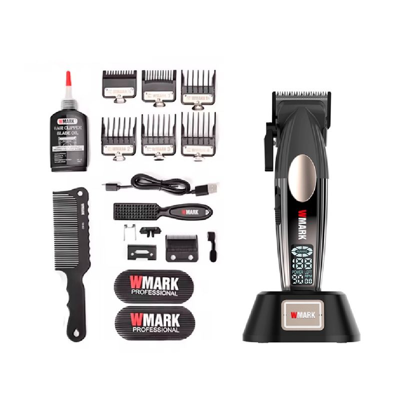 GENERICO - Maquina Para Cortar Cabello Profesional WMARK NG-8038 Con Pantalla LED