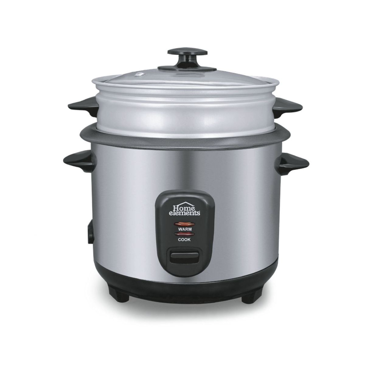 HOME ELEMENTS - OLLA ARROCERA 1,8 LTS ACERO INOX CON VAPORERA HEAR18SS