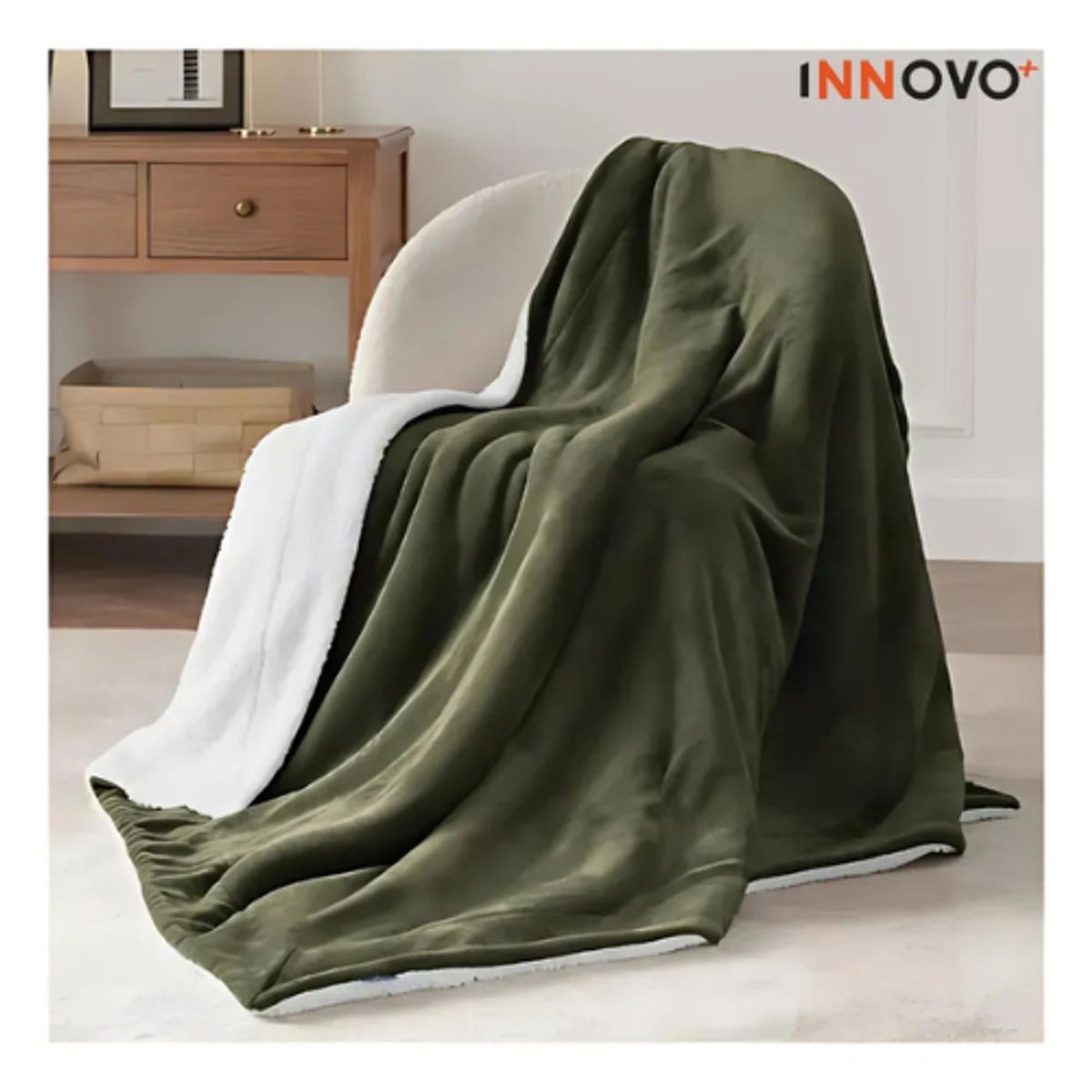 INNOVA - Combo Cobija Térmica Doble Faz + Lámpara 3 Tonos Táctil + Obsequio