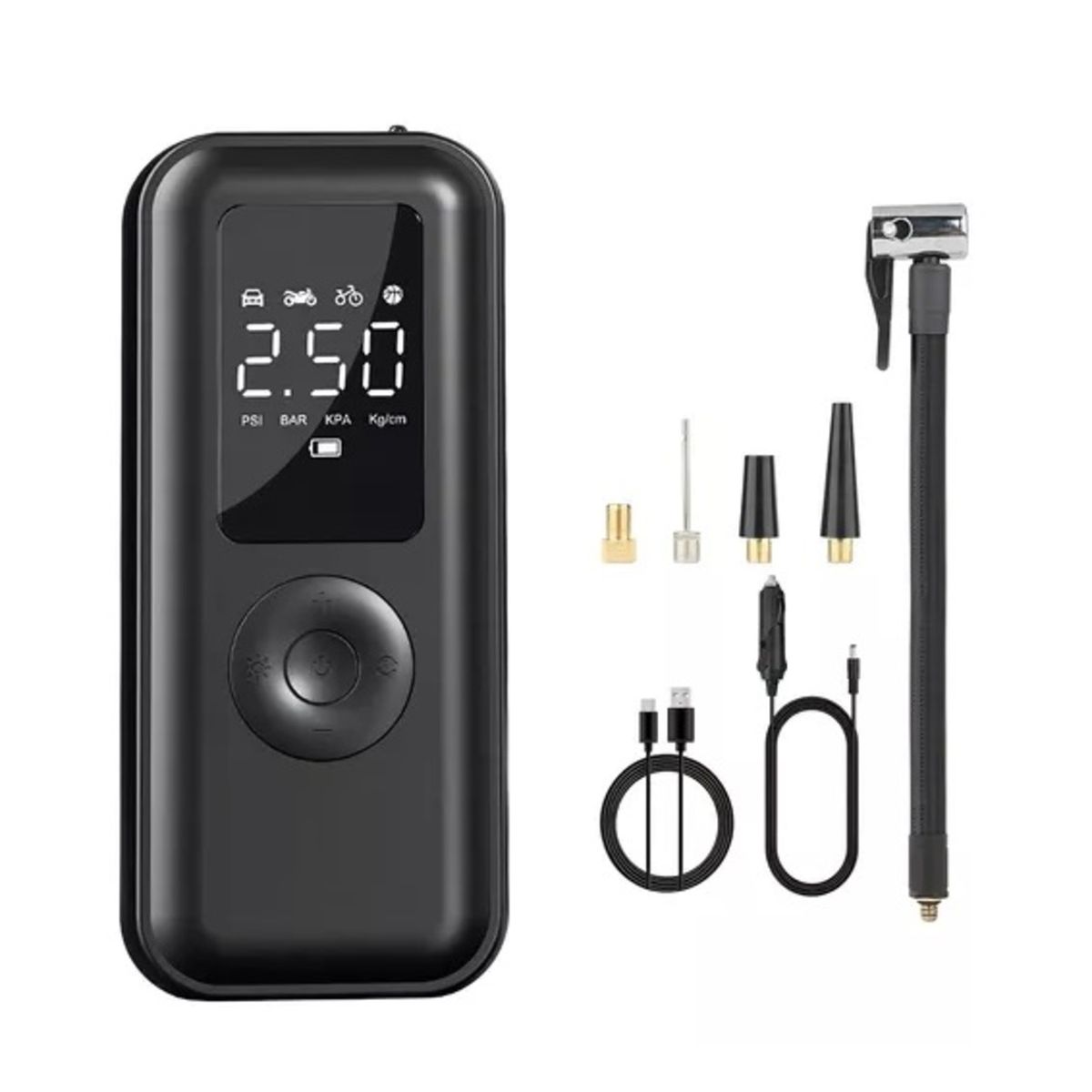 SEISA - Compresor Mini Inflador De Neumáticos Portátil AF-C03