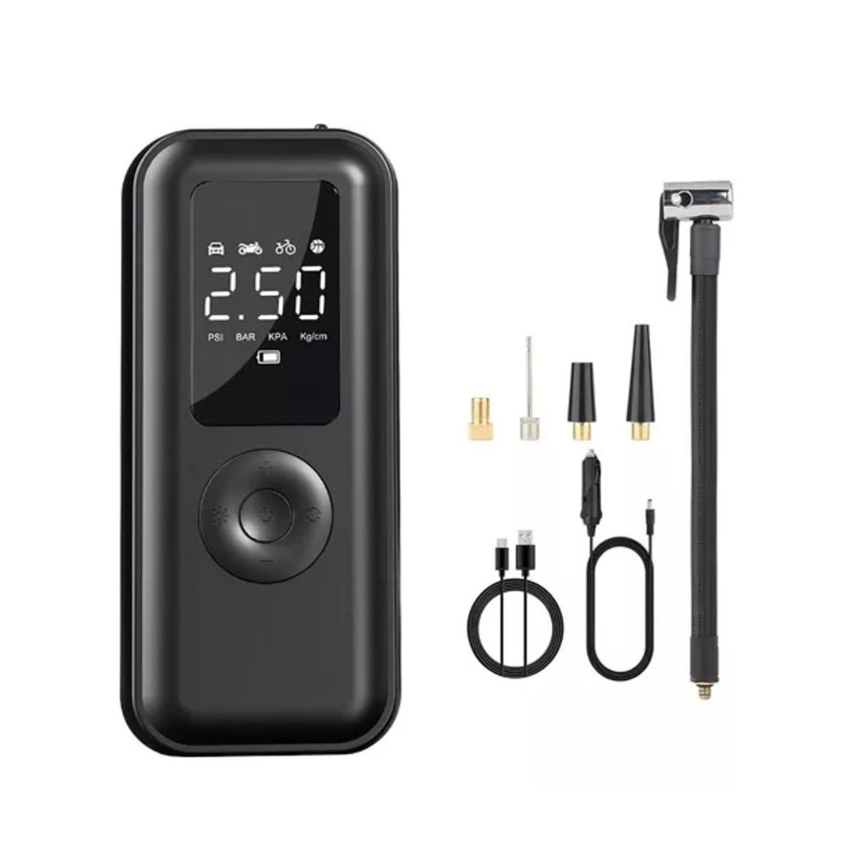 SEISA - Compresor Mini Inflador De Neumáticos Portátil AF-C03