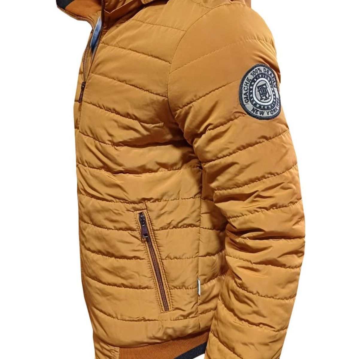 MODA EN CIRCUITO - Chaqueta Impermeable Para Hombre Mostaza