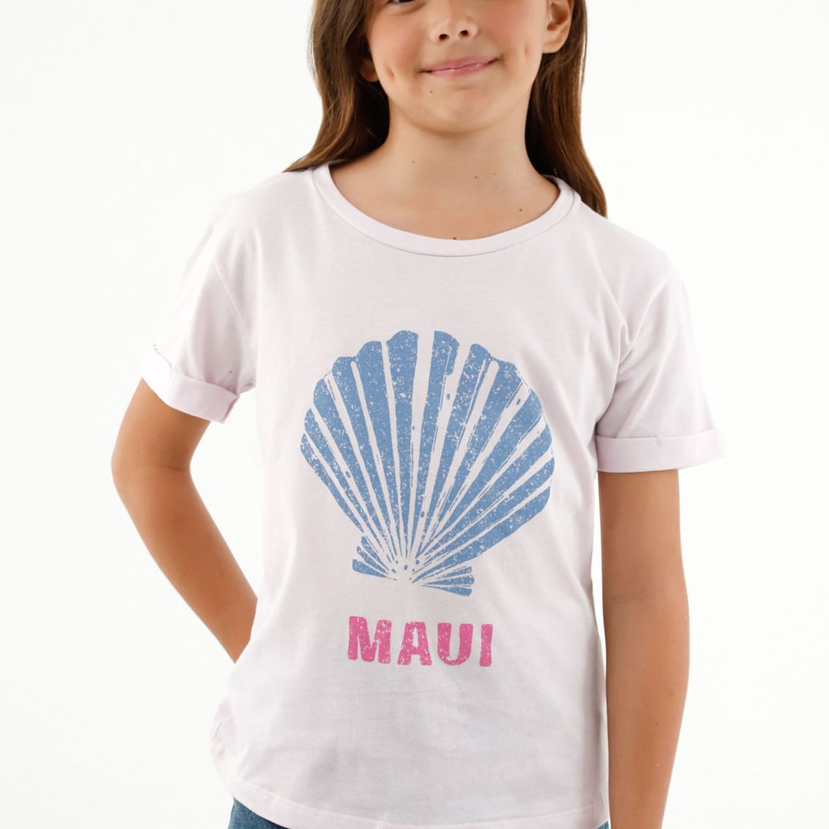 TENNIS - Camiseta morada estampada para niña