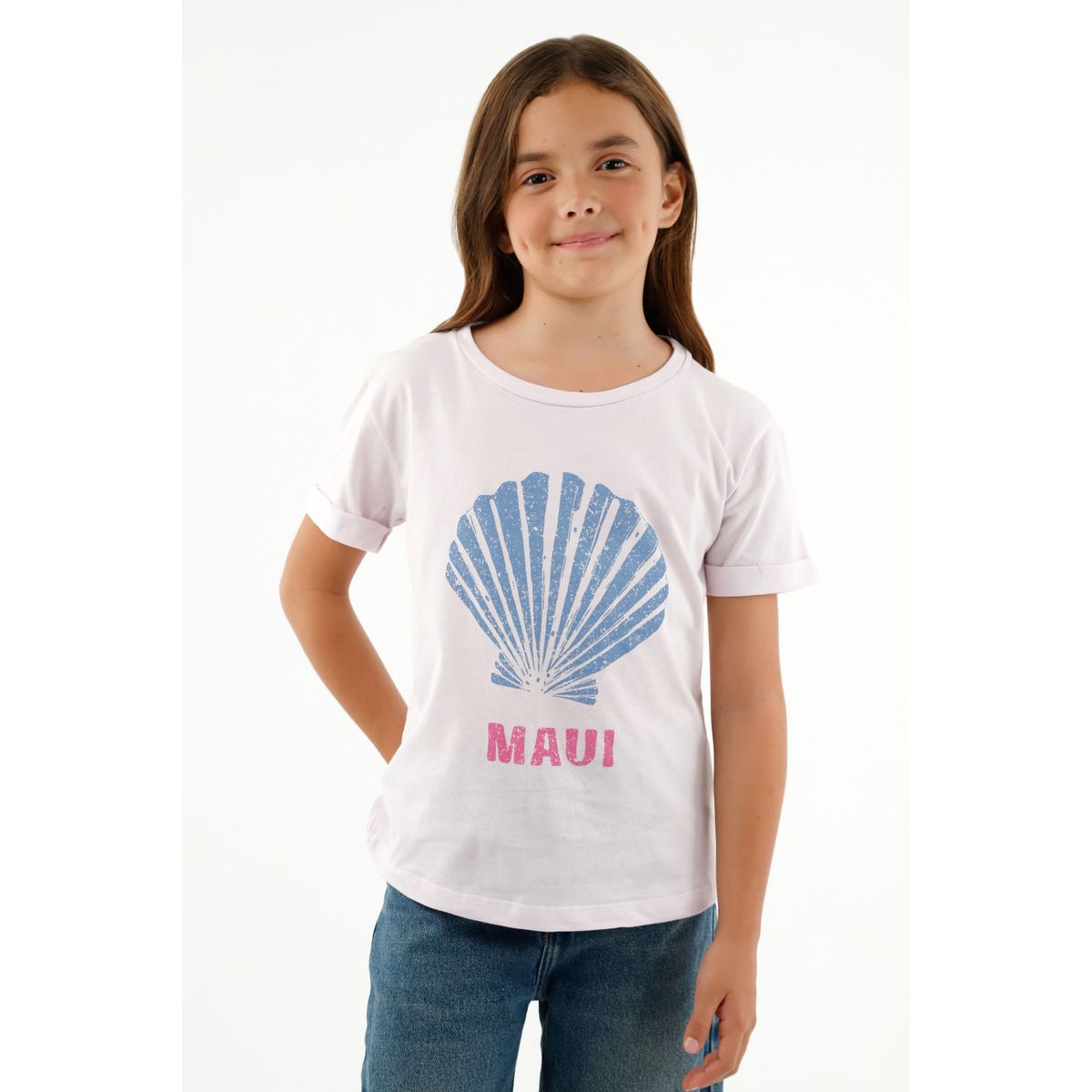 TENNIS - Camiseta morada estampada para niña