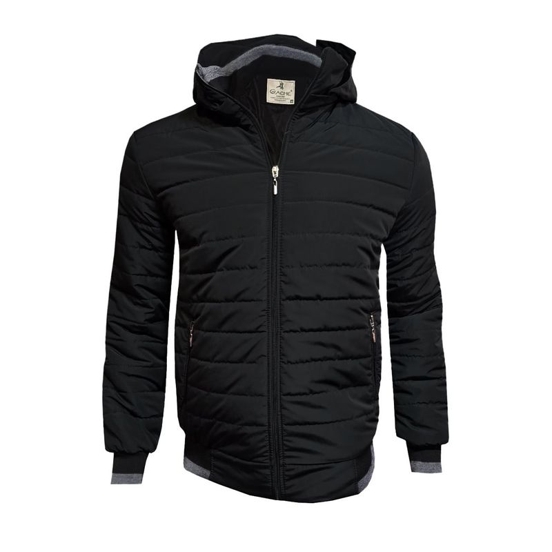 MODA EN CIRCUITO - Chaqueta Impermeable Para Hombre Negra