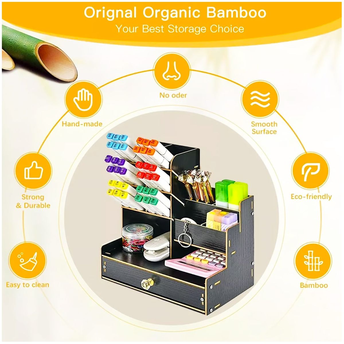 ONE PIXEL - Organizador De Escritorio Madera Oficina Cajonera Lápices