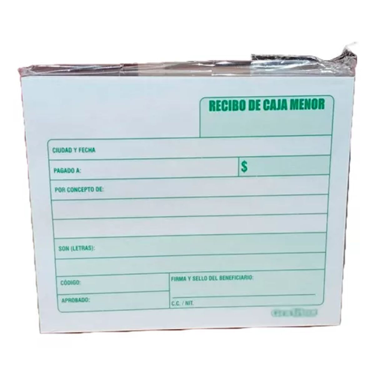 GENERICO - Recibo De Caja Menor Paquete x 100 Hojas