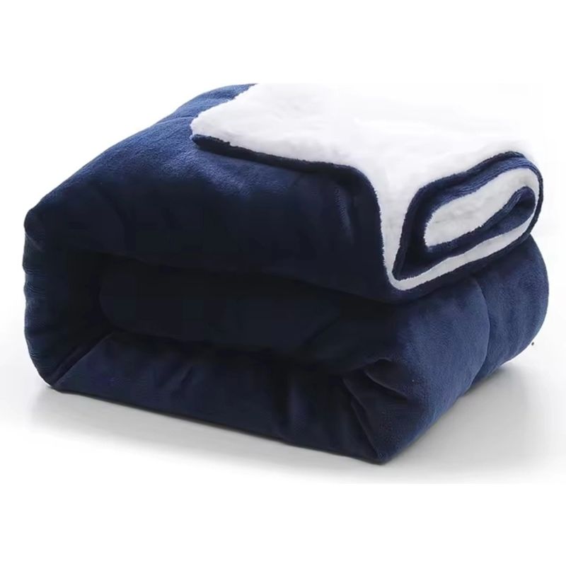 GENERICO - Cobija Térmica Ovejero Cama Doble-Queen 190x220 Color Azul