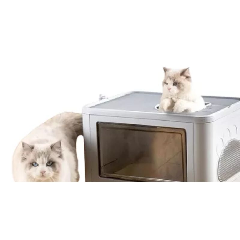 GENERAL - Arenero Para Gato Caja De Arena Gatos Tapa Plegable Entrada
