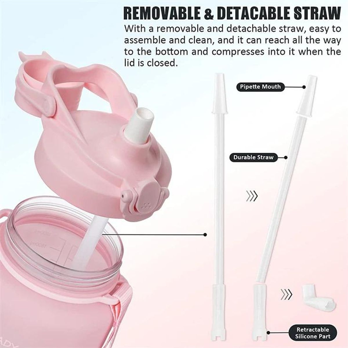 GENERICO - Termo Botella + Funda Gym 2 Litros De Agua Deportiva Fitness