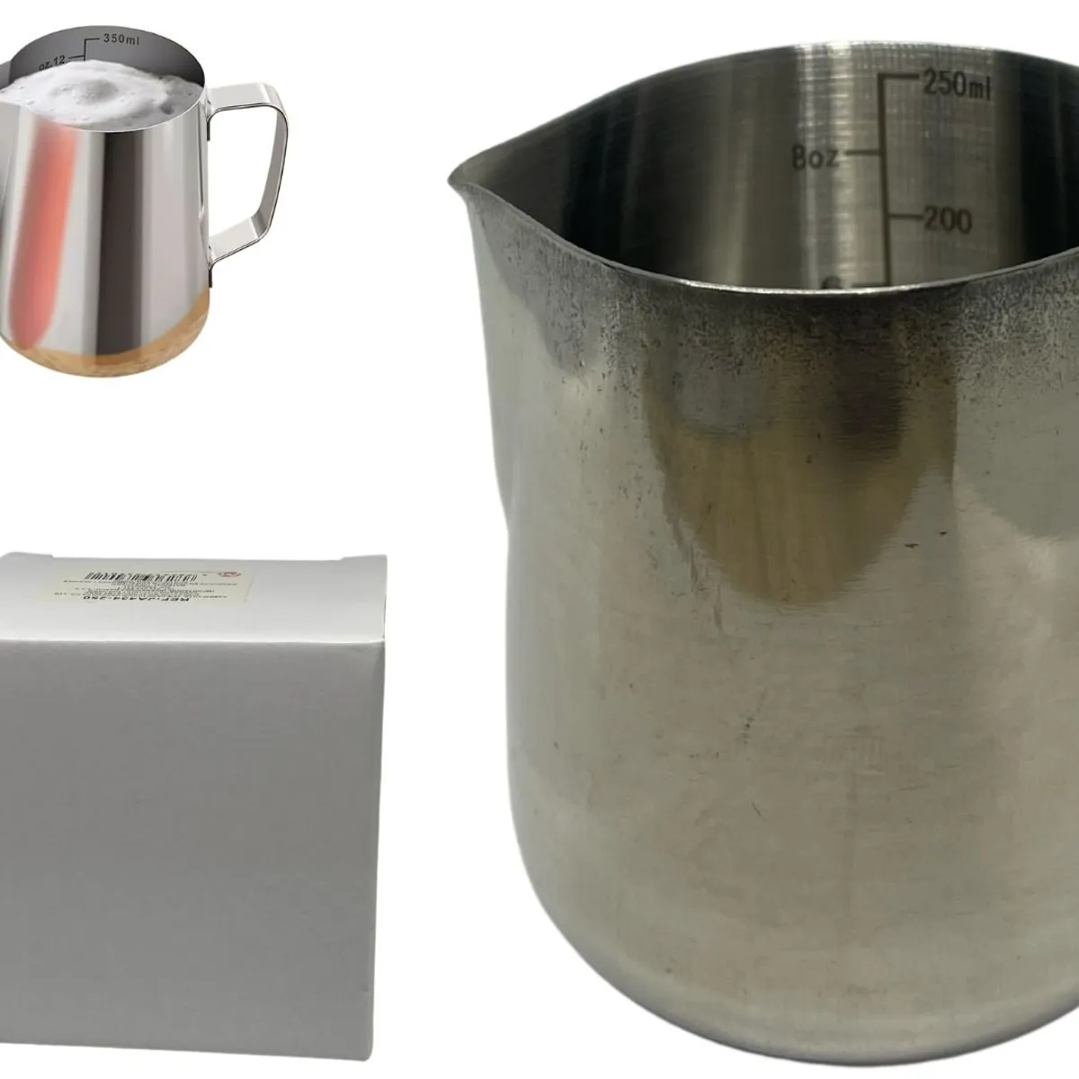 MAZUGI - Jarra Leche Espuma Expreso Café Barista250mlacero Inoxidable