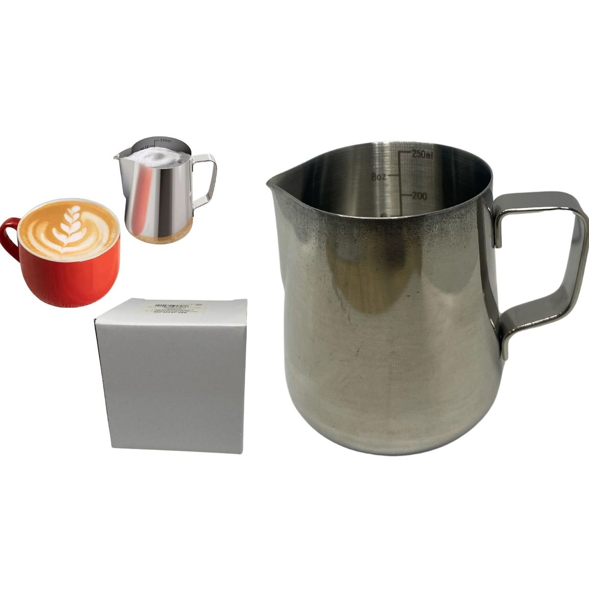 MAZUGI - Jarra Leche Espuma Expreso Café Barista250mlacero Inoxidable