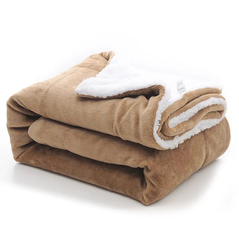 GENERICO - Cobija Térmica Ovejero Cama Doble-Queen 190x220 Color Dorado