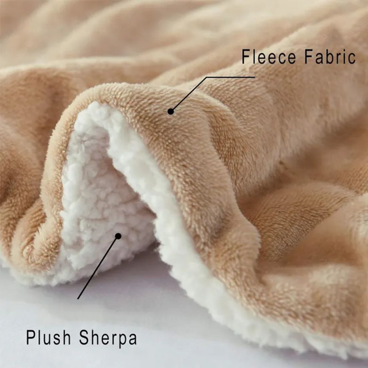 GENERICO - Cobija Térmica Ovejero Cama Doble-Queen 190x210 Color Dorado