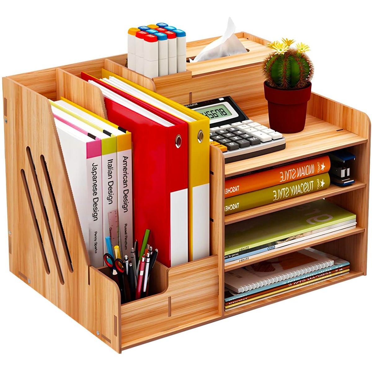 ONE PIXEL - Organizador De Escritorio Madera Oficina Bandeja Escritorio