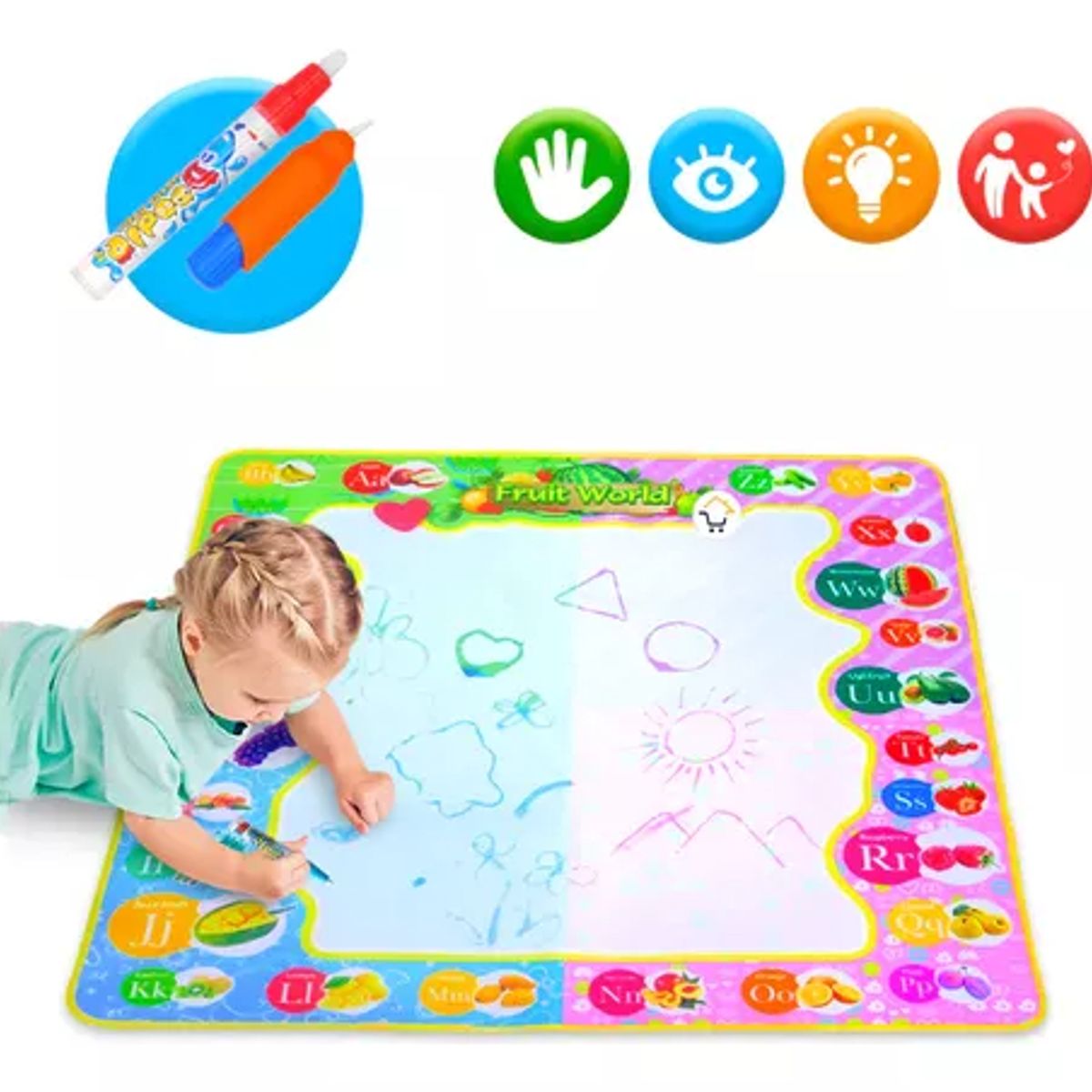 GENERICO - Tapete Mágico Pintar Colorear Arte Niños Didáctico