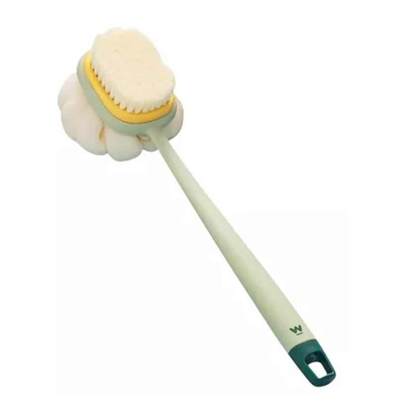 GENERICO - Cepillo Corporal Ducha Baño 2en1 Frotar Espalda Mango Largo