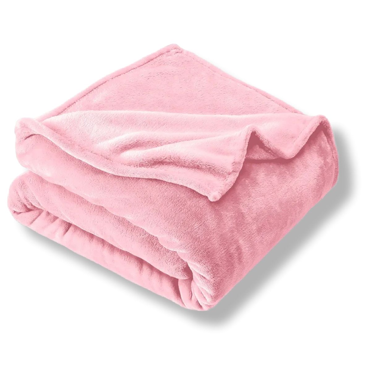 GENERICO - Cobija Manta Microfelpa Cama Doble-Queen Color Rosado