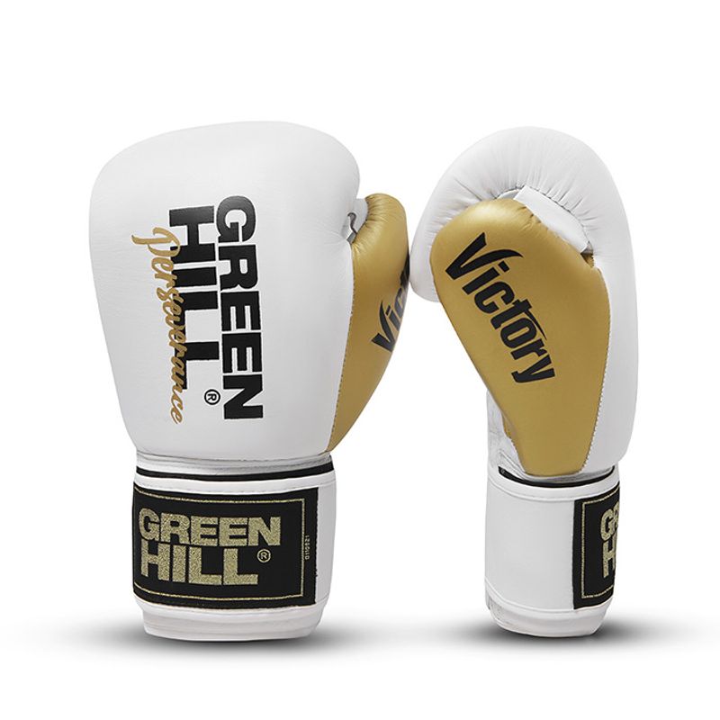 GREENHILL - GUANTES DE BOXEO REF. VICTORY COLOR BLANCO/DORADO 10 0Z