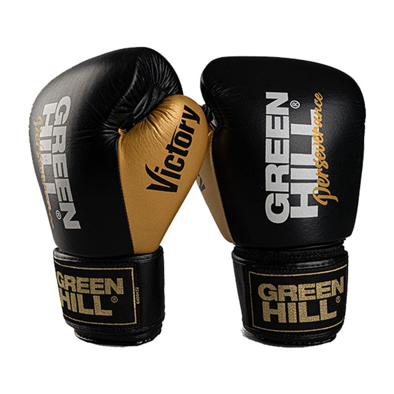 GREENHILL - GUANTES DE BOXEO REF. VICTORY COLOR NEGRO/DORADO 10 0Z