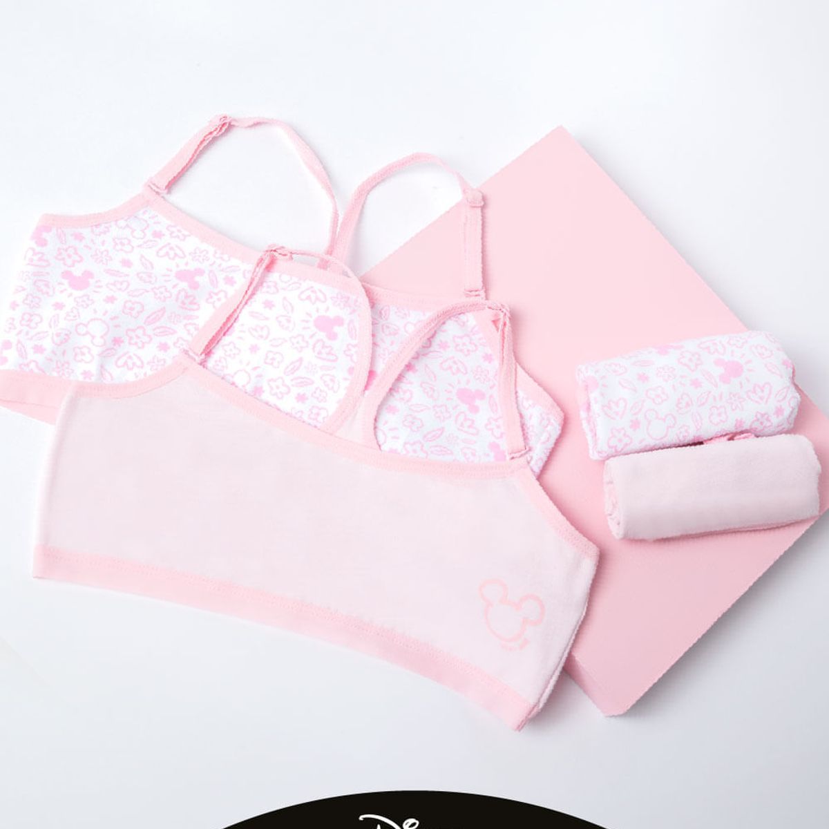 LILI PINK - Top en algodón para niña coleccion Minnie paquete x2