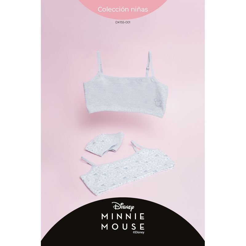 LILI PINK - Top para niña en algodón coleccion Minnie paquete x2