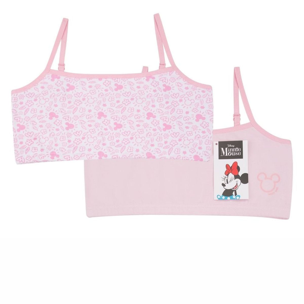 LILI PINK - Top para niña en algodón coleccion Minnie paquete x2