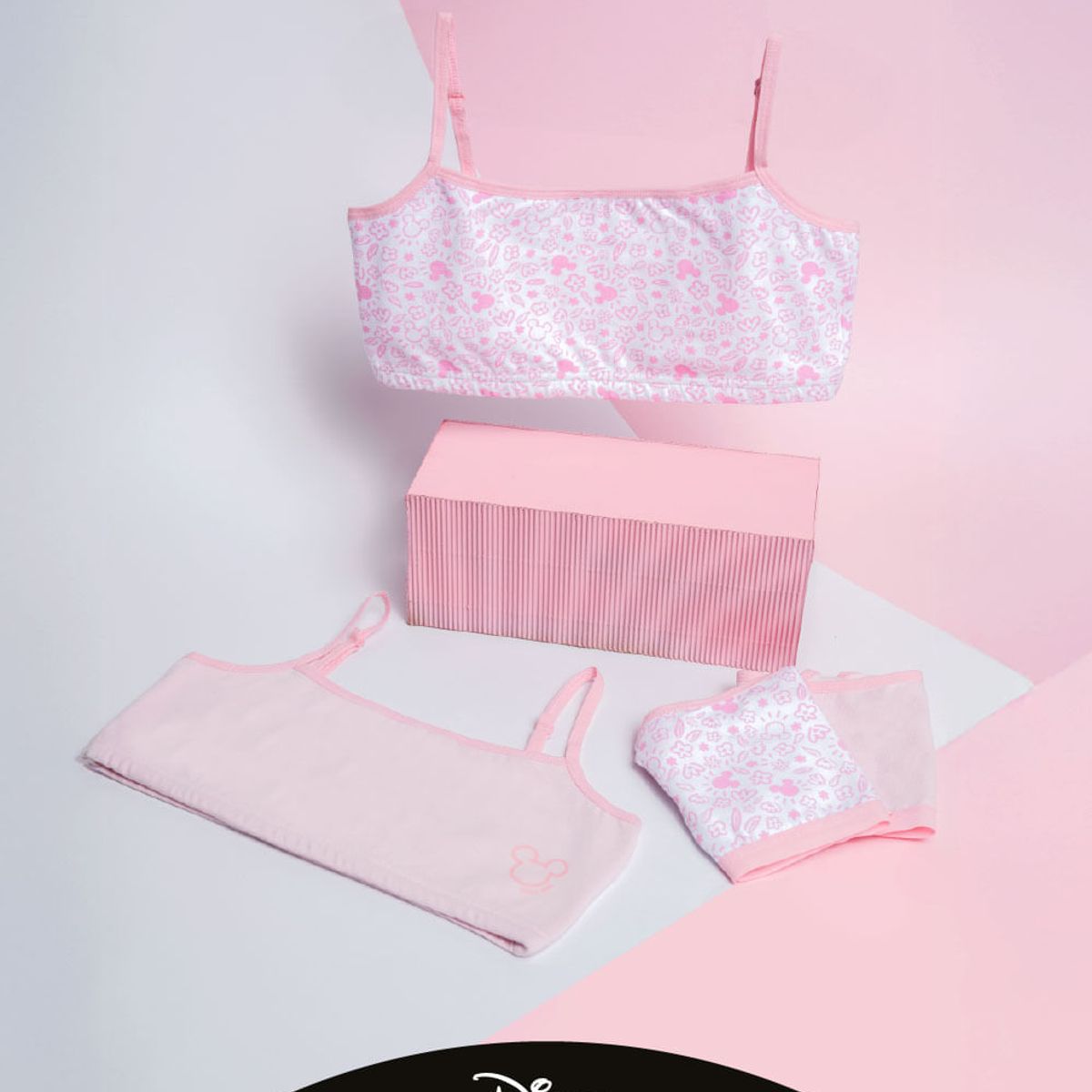 LILI PINK - Top para niña en algodón coleccion Minnie paquete x2