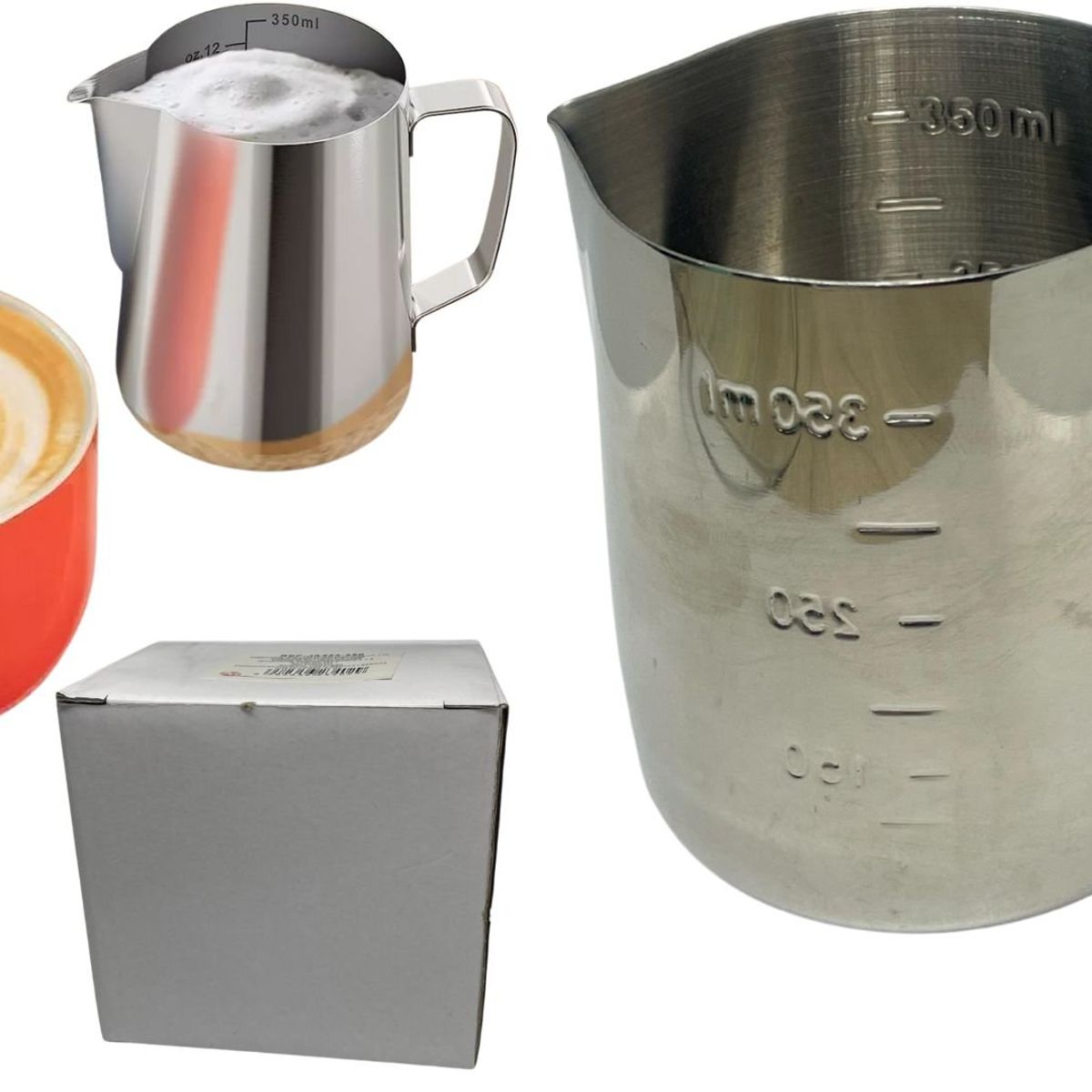 MAZUGI - Jarra Leche Espuma Expreso Café Barista350mlacero Inoxidable