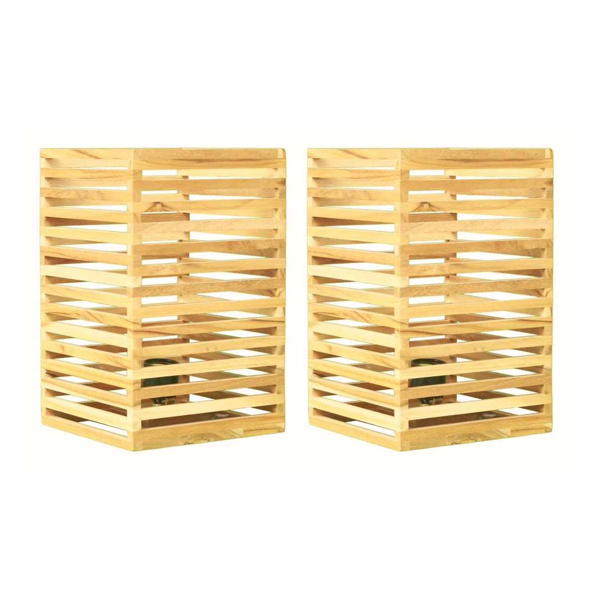 WOODMADE - Combo Lámparas de Mesa en Madera