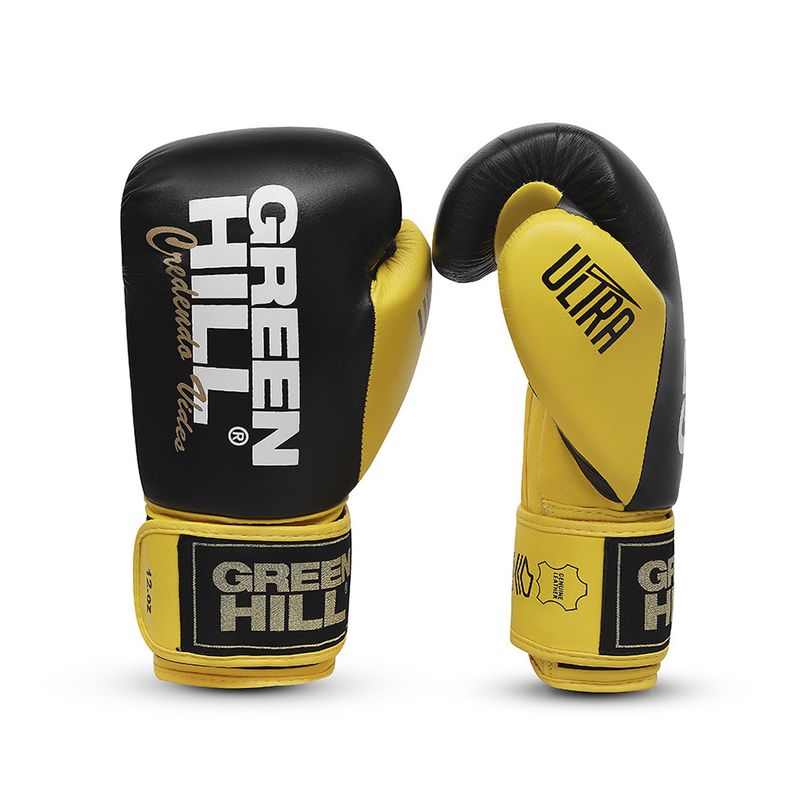 GREENHILL - GUANTES DE BOXEO REF ULTRA COLOR NEGROAMARILLO 14 OZ