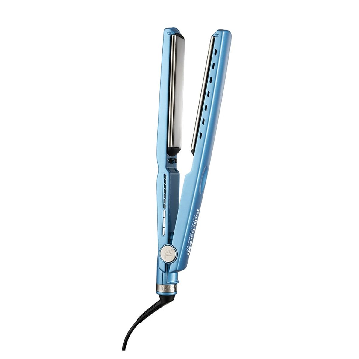 BABYLISS - Combo Plancha Profesional  Xl 1 ¼" Azul  Y  Rizador Automatico De Cabello Xl Azul 1"