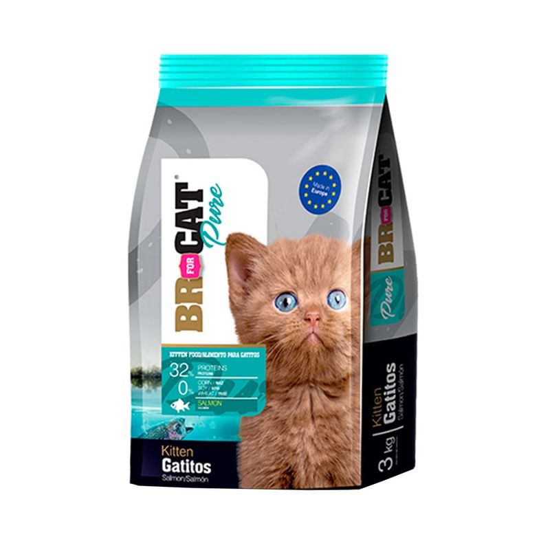 GENERICO - Br For Cat Gatitos Alimento Seco de  Salmon