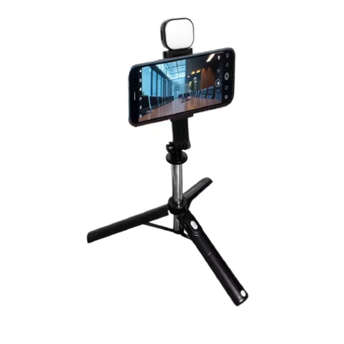 INNOVA - Trípode Palo Selfie Con Luz Recargable Monopie Portatil Ajustable
