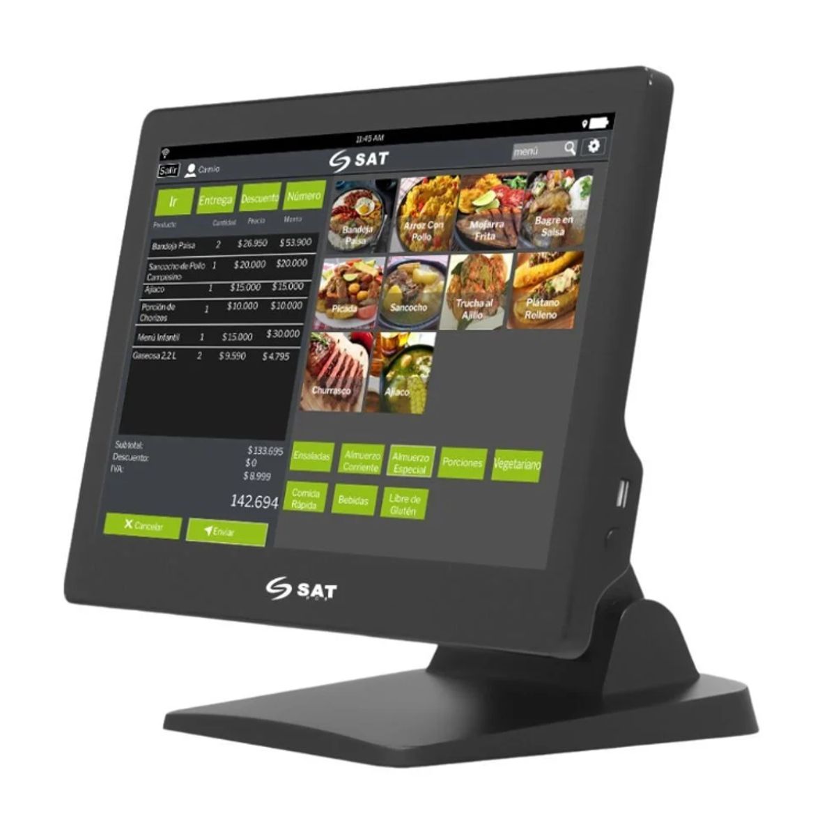 SAT - AIO SAT POS N140 - CELERON PANTALLA 15 TACTIL RAM 8GB SSD 256GB LINUX