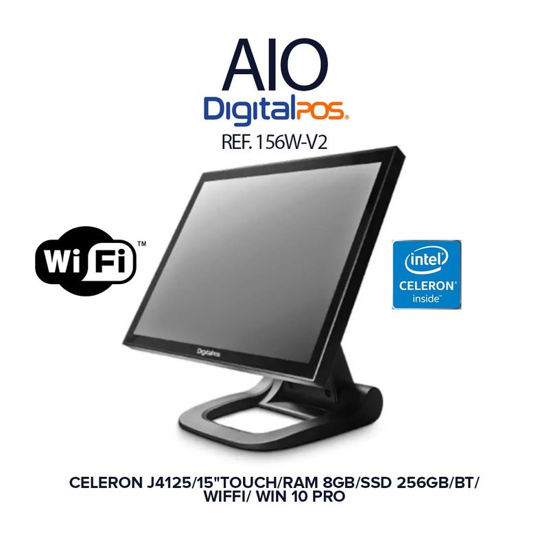 SAT - AIO SAT POS N140 - CELERON TACTIL RAM 8GB SSD 256GB WINDOWS 10 PRO